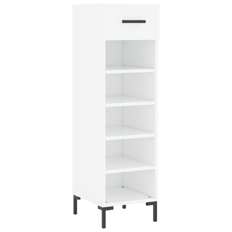 Shoe Cabinet White 30x35x105 cm Engineered Wood