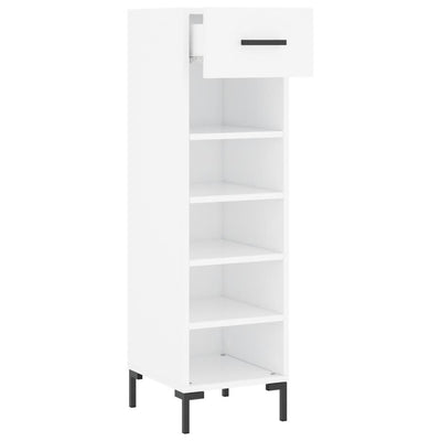 Shoe Cabinet White 30x35x105 cm Engineered Wood