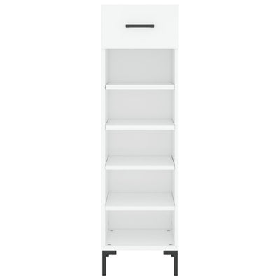 Shoe Cabinet White 30x35x105 cm Engineered Wood