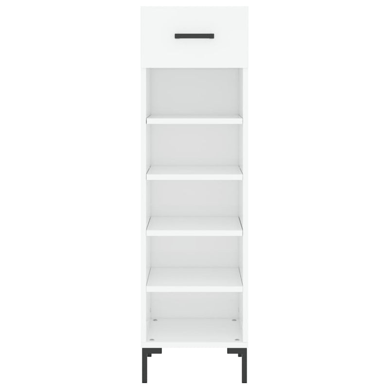 Shoe Cabinet White 30x35x105 cm Engineered Wood