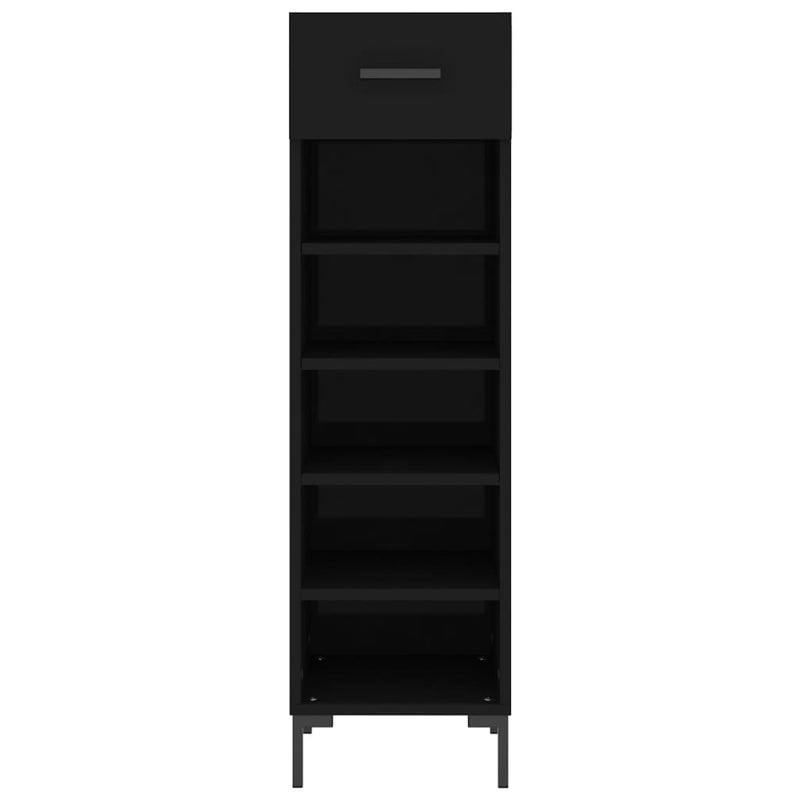 Shoe Cabinet Black 30x35x105 cm Engineered Wood