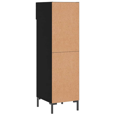 Shoe Cabinet Black 30x35x105 cm Engineered Wood