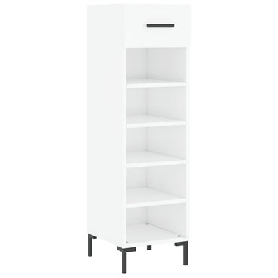 Shoe Cabinet High Gloss White 30x35x105 cm Engineered Wood