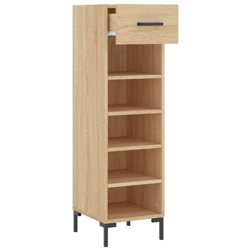 Shoe Cabinet Sonoma Oak 30x35x105 cm Engineered Wood