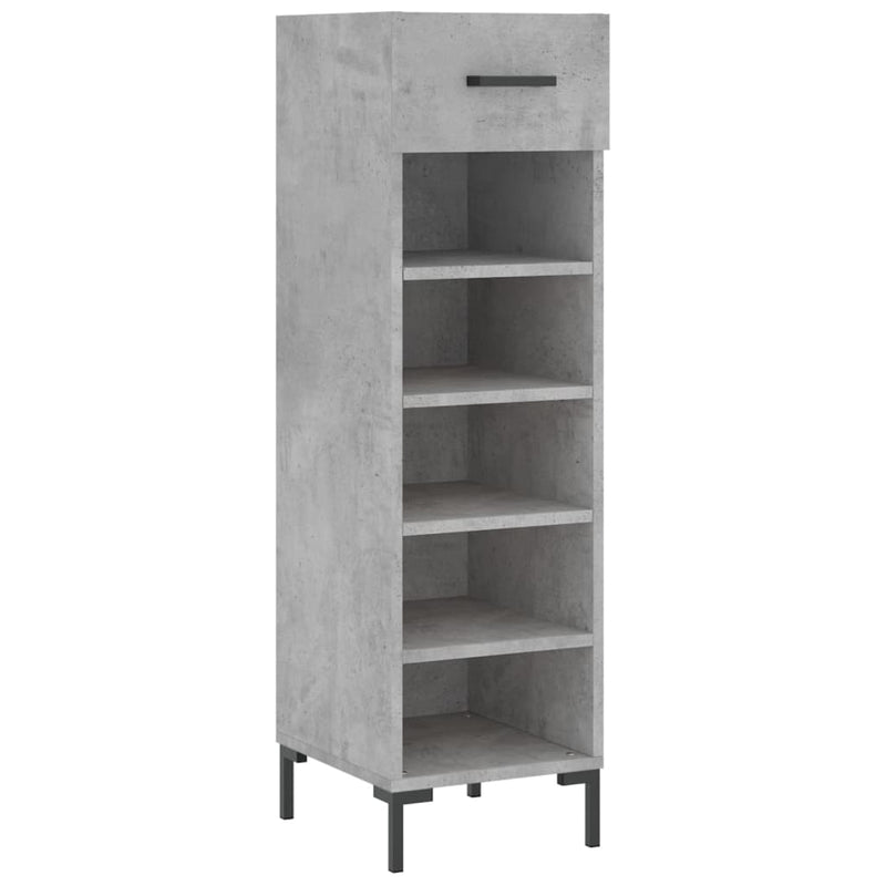 Shoe Cabinet Concrete Grey 30x35x105 cm Engineered Wood