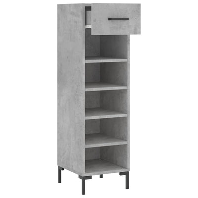 Shoe Cabinet Concrete Grey 30x35x105 cm Engineered Wood