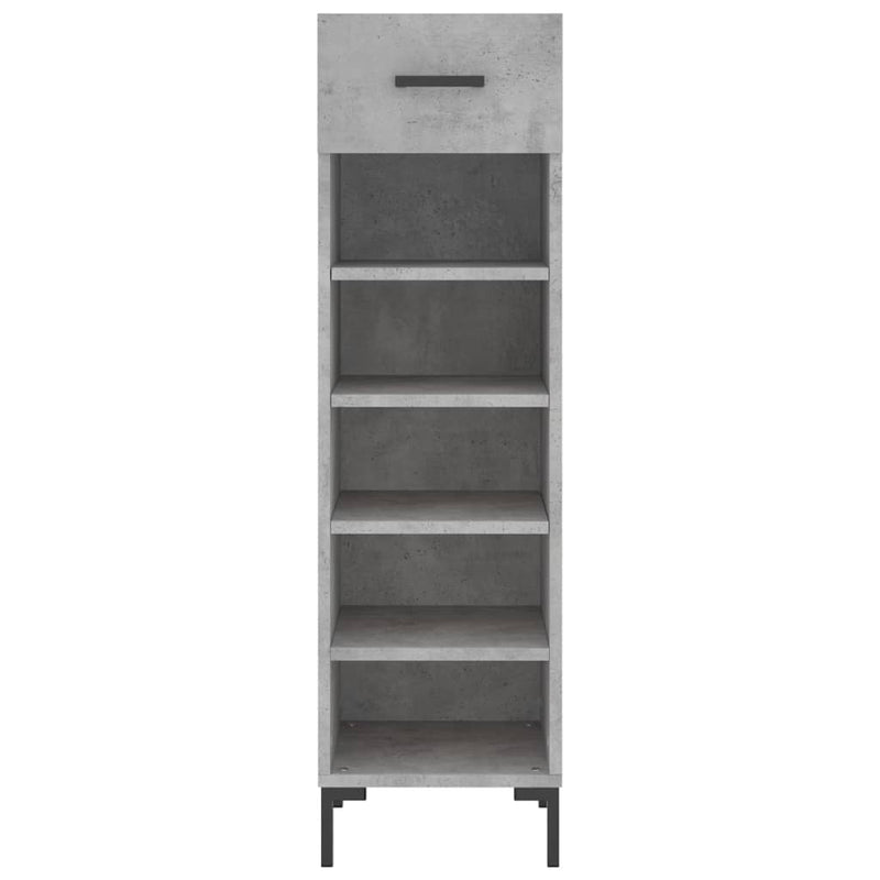 Shoe Cabinet Concrete Grey 30x35x105 cm Engineered Wood