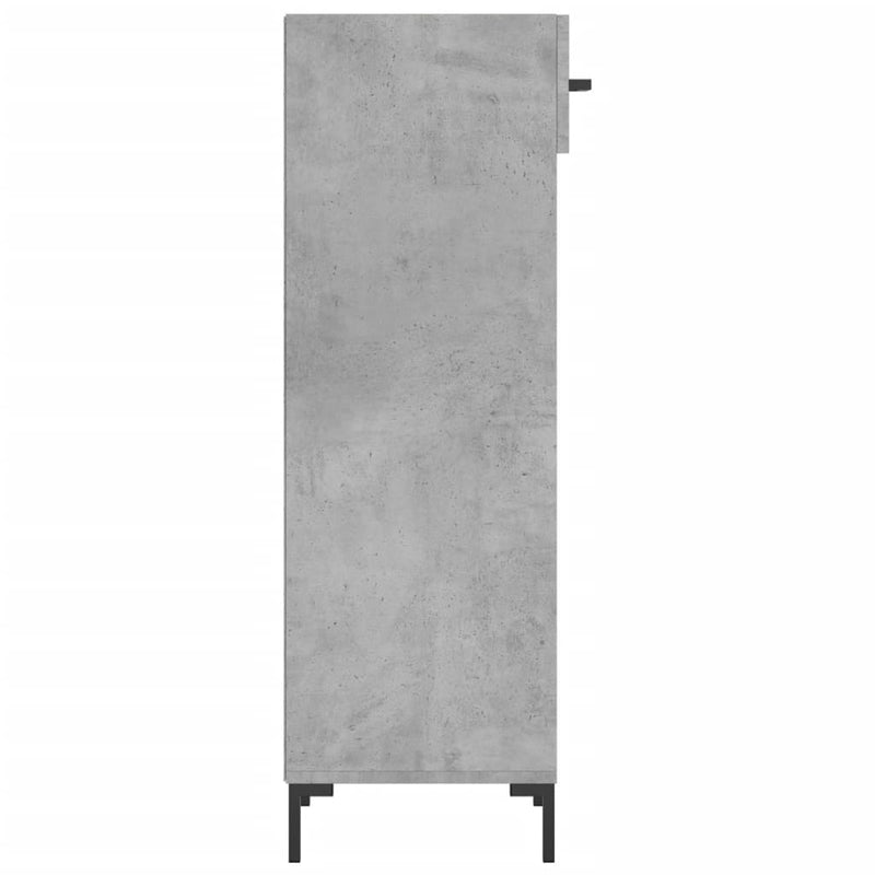 Shoe Cabinet Concrete Grey 30x35x105 cm Engineered Wood