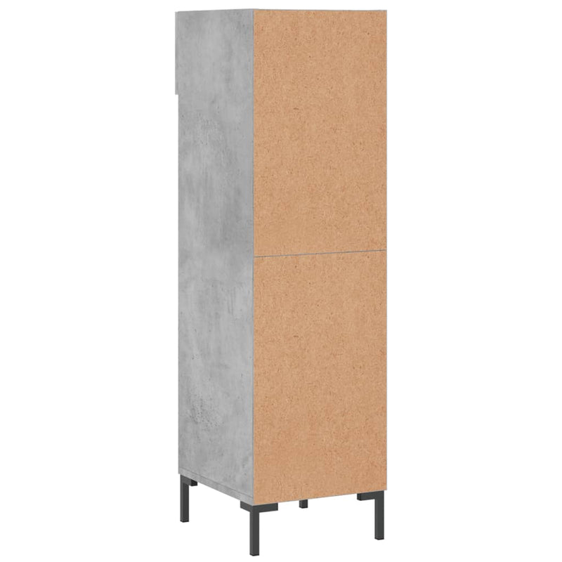 Shoe Cabinet Concrete Grey 30x35x105 cm Engineered Wood