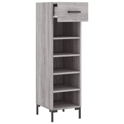 Shoe Cabinet Grey Sonoma 30x35x105 cm Engineered Wood