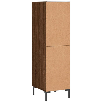 Shoe Cabinet Brown Oak 30x35x105 cm Engineered Wood