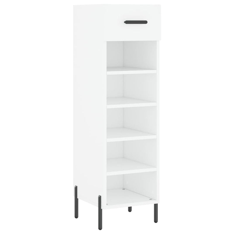 Shoe Cabinet White 30x35x105 cm Engineered Wood