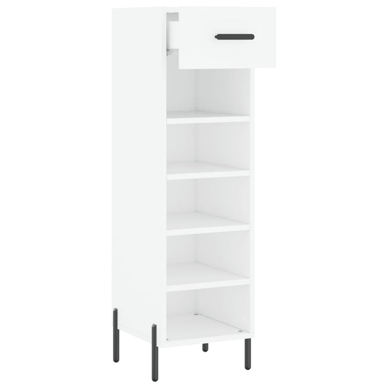 Shoe Cabinet White 30x35x105 cm Engineered Wood