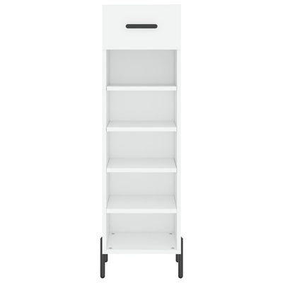 Shoe Cabinet White 30x35x105 cm Engineered Wood