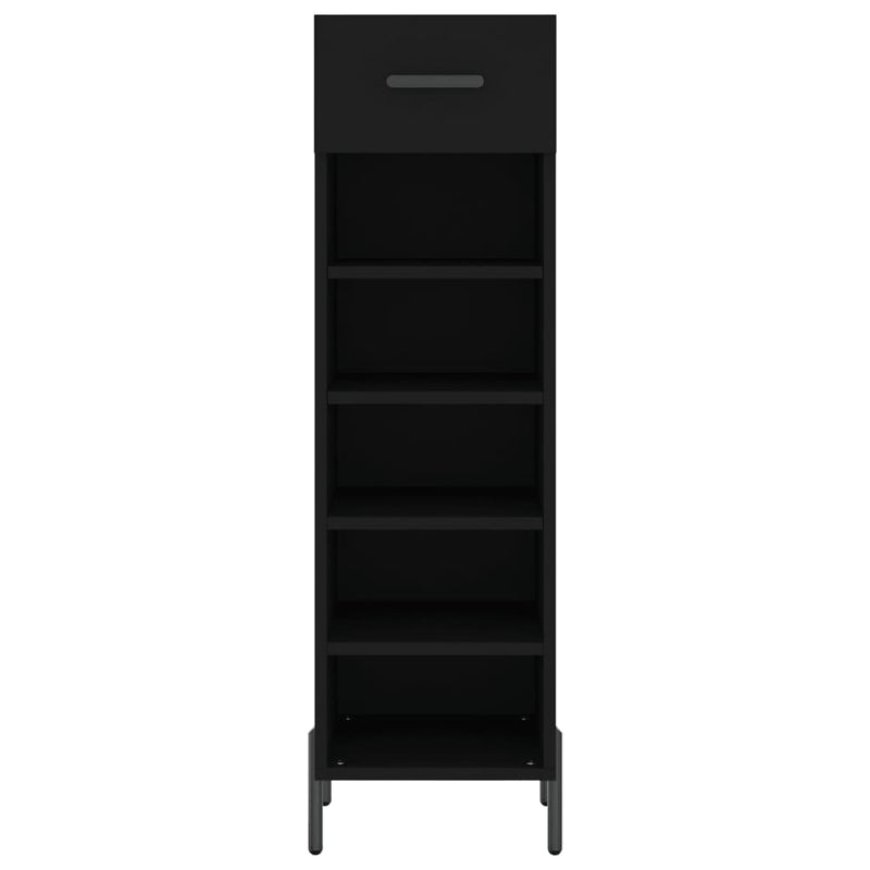 Shoe Cabinet Black 30x35x105 cm Engineered Wood