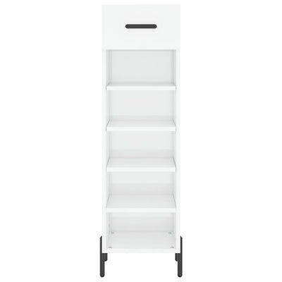 Shoe Cabinet High Gloss White 30x35x105 cm Engineered Wood