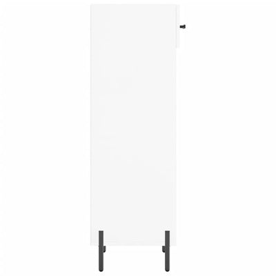 Shoe Cabinet High Gloss White 30x35x105 cm Engineered Wood