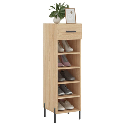 Shoe Cabinet Sonoma Oak 30x35x105 cm Engineered Wood