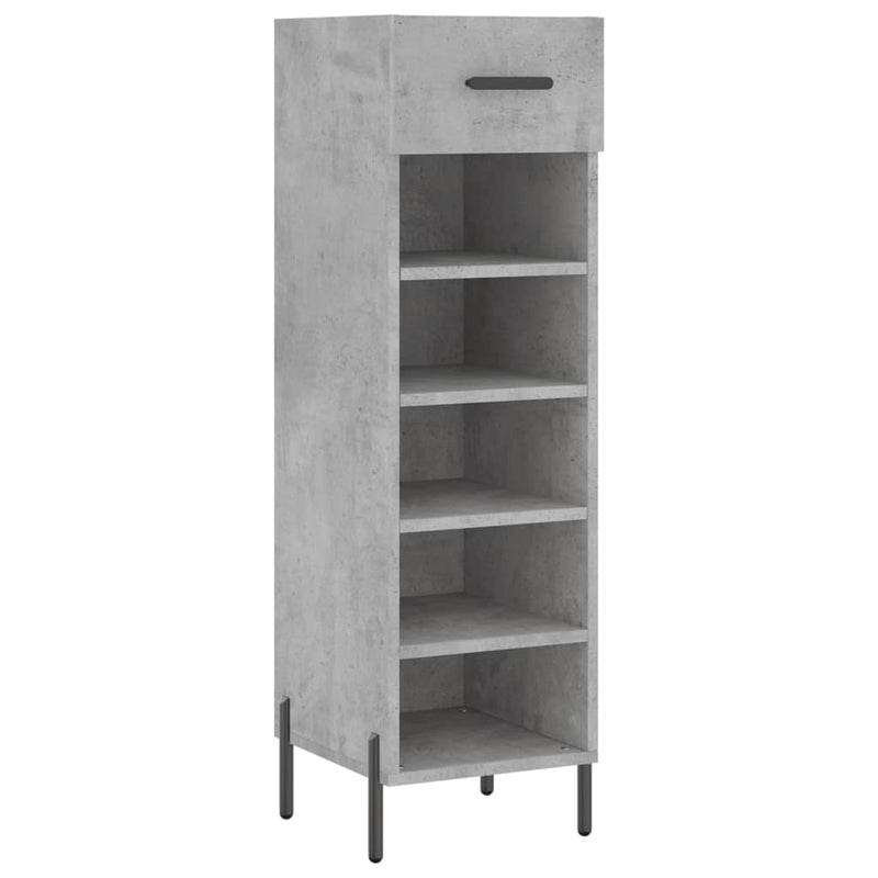 Shoe Cabinet Concrete Grey 30x35x105 cm Engineered Wood