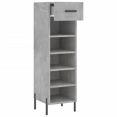 Shoe Cabinet Concrete Grey 30x35x105 cm Engineered Wood