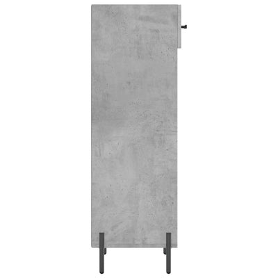 Shoe Cabinet Concrete Grey 30x35x105 cm Engineered Wood