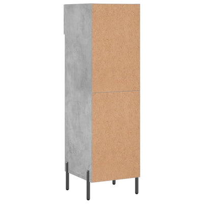 Shoe Cabinet Concrete Grey 30x35x105 cm Engineered Wood