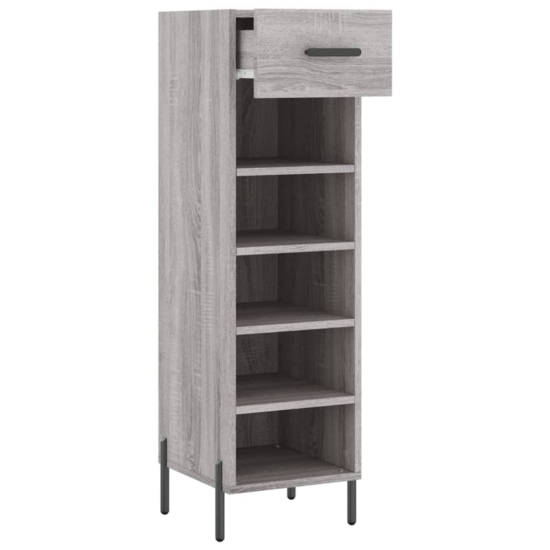 Shoe Cabinet Grey Sonoma 30x35x105 cm Engineered Wood