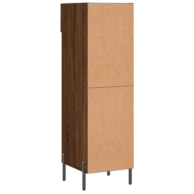 Shoe Cabinet Brown Oak 30x35x105 cm Engineered Wood