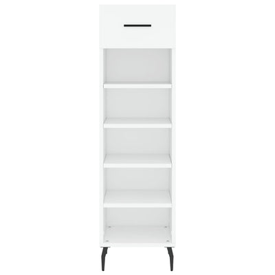 Shoe Cabinet White 30x35x105 cm Engineered Wood