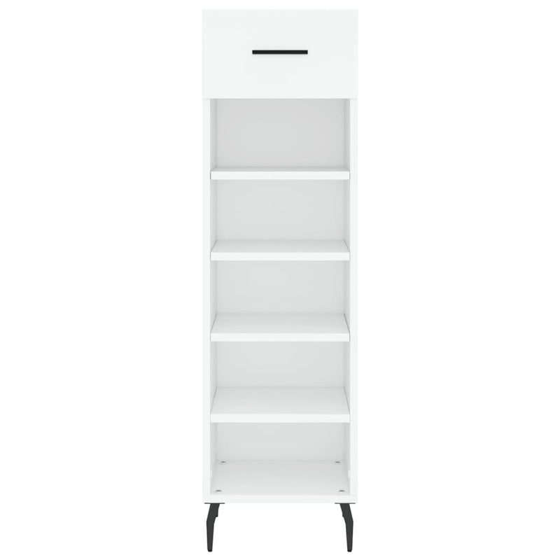 Shoe Cabinet White 30x35x105 cm Engineered Wood