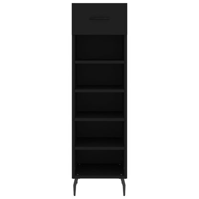 Shoe Cabinet Black 30x35x105 cm Engineered Wood