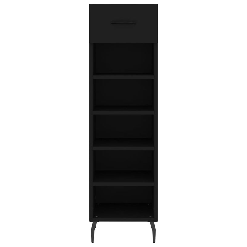 Shoe Cabinet Black 30x35x105 cm Engineered Wood