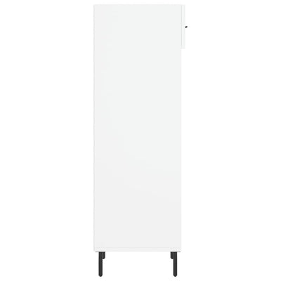 Shoe Cabinet High Gloss White 30x35x105 cm Engineered Wood