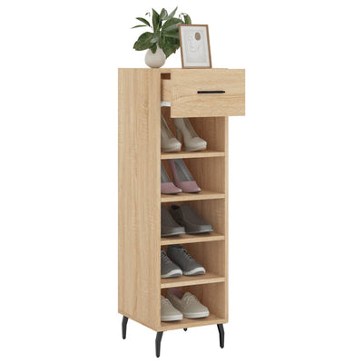 Shoe Cabinet Sonoma Oak 30x35x105 cm Engineered Wood