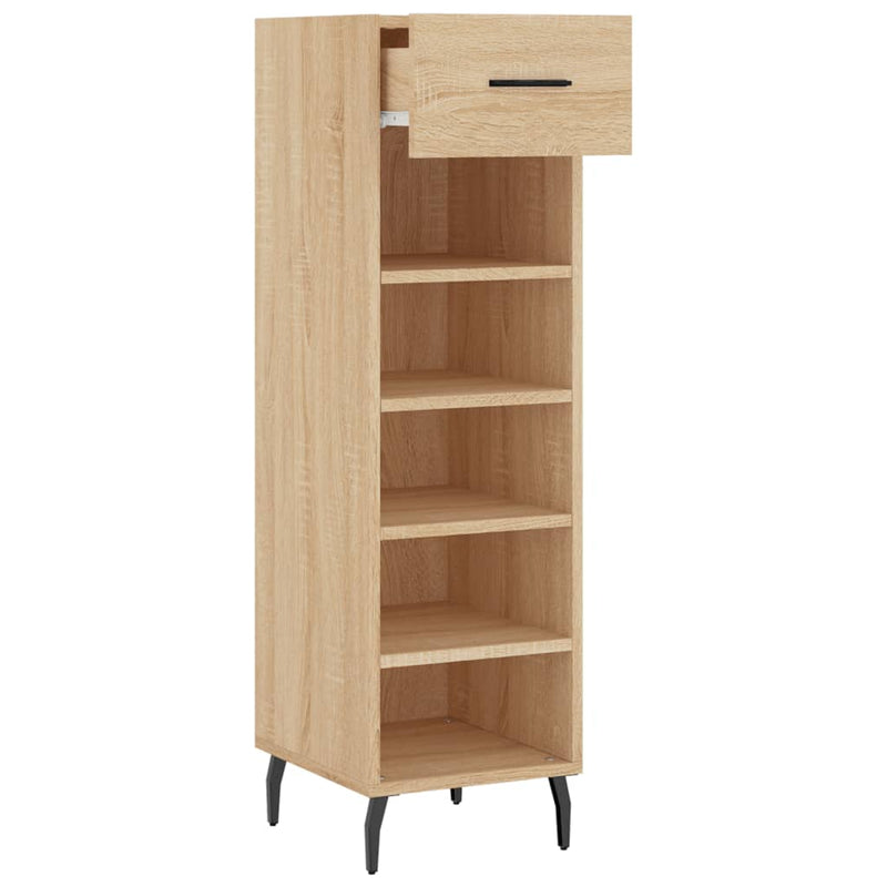 Shoe Cabinet Sonoma Oak 30x35x105 cm Engineered Wood