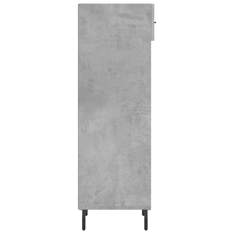 Shoe Cabinet Concrete Grey 30x35x105 cm Engineered Wood