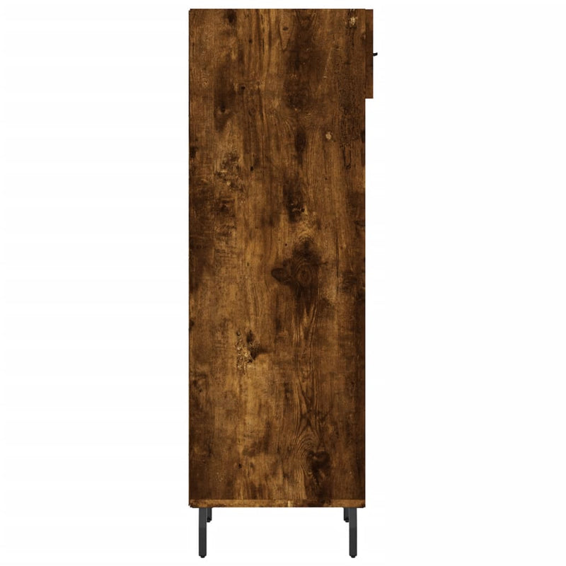 Shoe Cabinet Smoked Oak 30x35x105 cm Engineered Wood