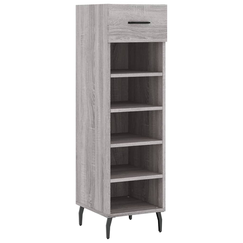 Shoe Cabinet Grey Sonoma 30x35x105 cm Engineered Wood