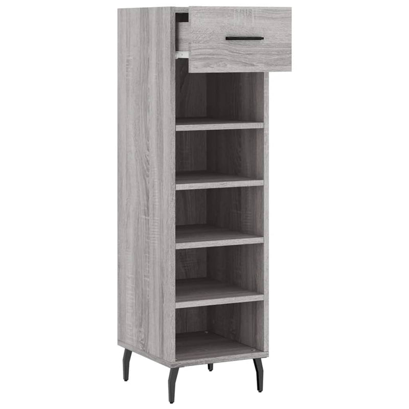 Shoe Cabinet Grey Sonoma 30x35x105 cm Engineered Wood