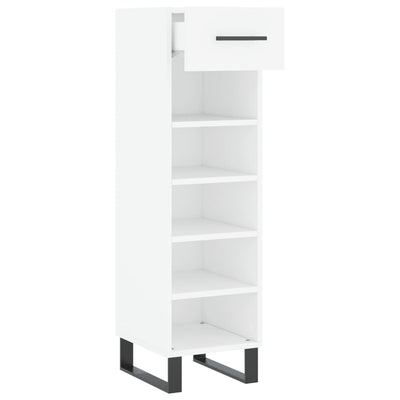 Shoe Cabinet White 30x35x105 cm Engineered Wood