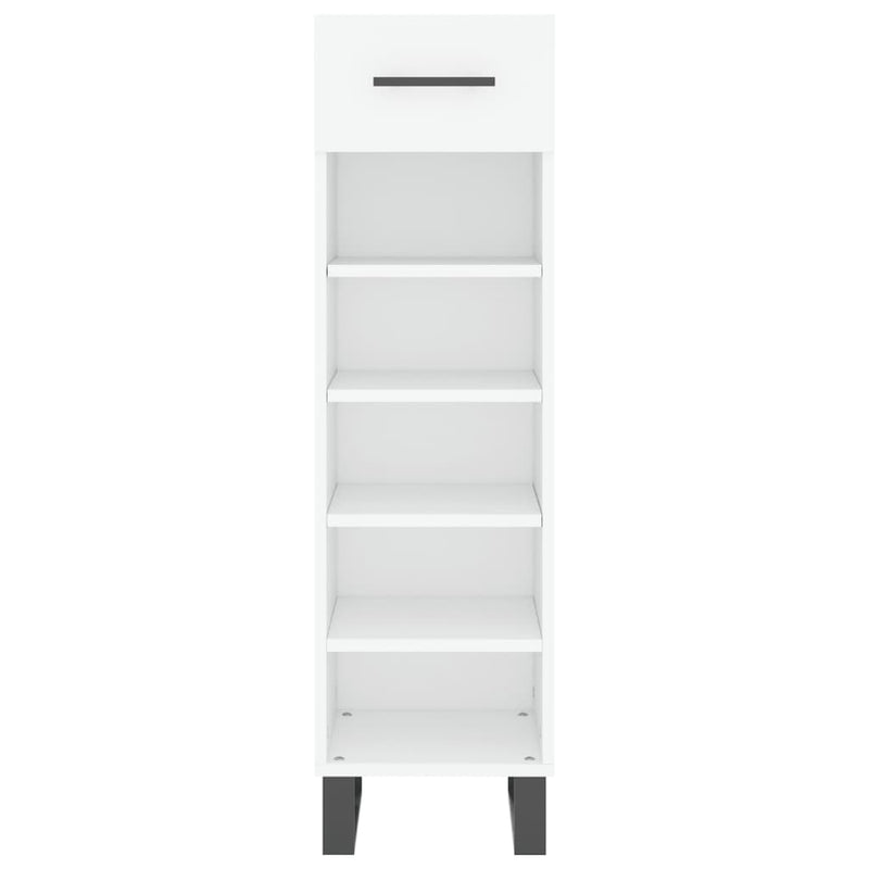 Shoe Cabinet White 30x35x105 cm Engineered Wood