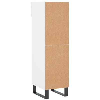 Shoe Cabinet White 30x35x105 cm Engineered Wood