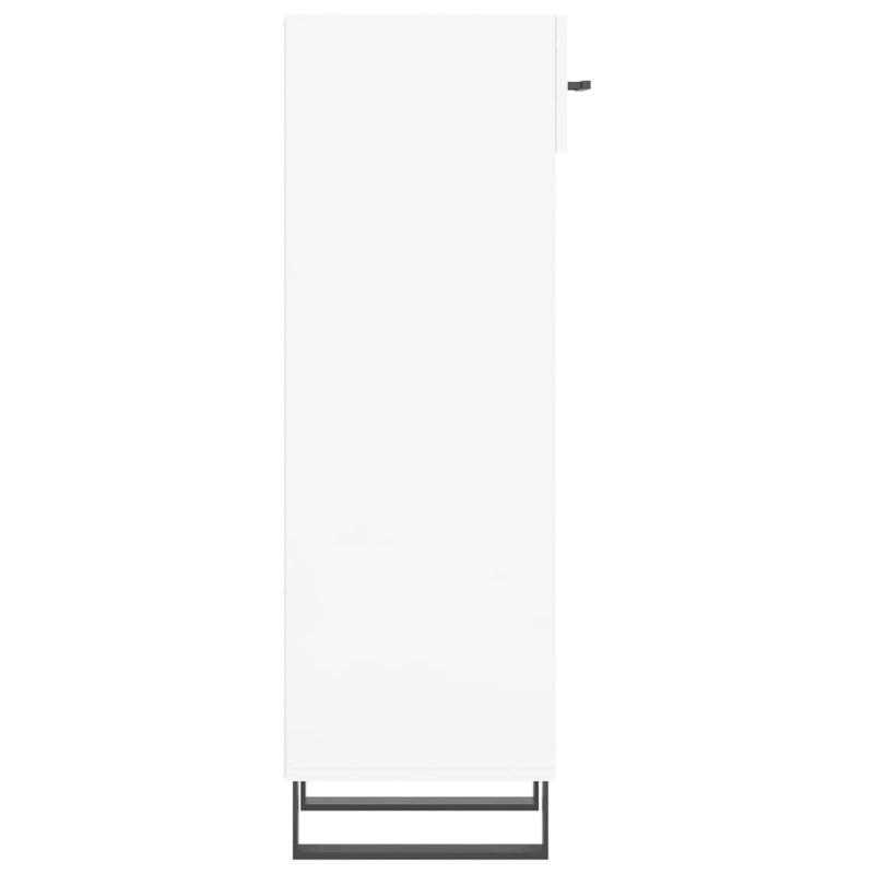 Shoe Cabinet High Gloss White 30x35x105 cm Engineered Wood