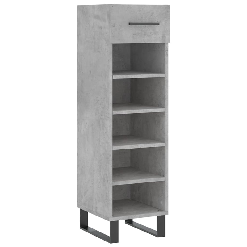 Shoe Cabinet Concrete Grey 30x35x105 cm Engineered Wood