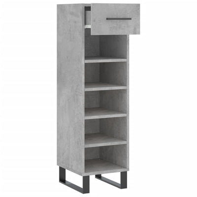 Shoe Cabinet Concrete Grey 30x35x105 cm Engineered Wood