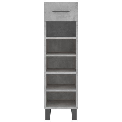 Shoe Cabinet Concrete Grey 30x35x105 cm Engineered Wood