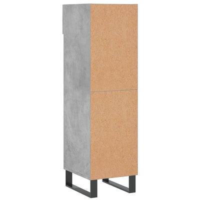 Shoe Cabinet Concrete Grey 30x35x105 cm Engineered Wood