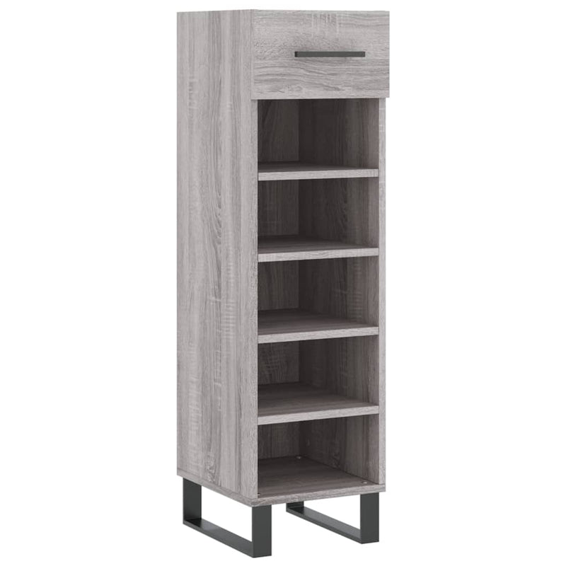 Shoe Cabinet Grey Sonoma 30x35x105 cm Engineered Wood