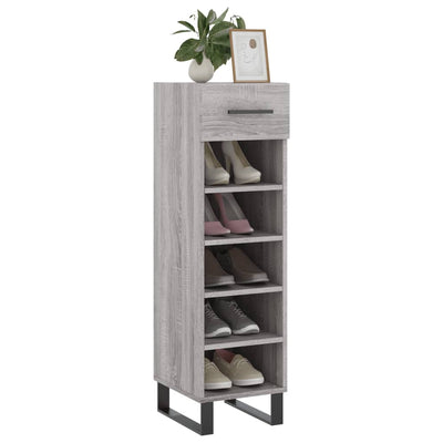 Shoe Cabinet Grey Sonoma 30x35x105 cm Engineered Wood