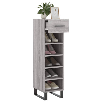 Shoe Cabinet Grey Sonoma 30x35x105 cm Engineered Wood